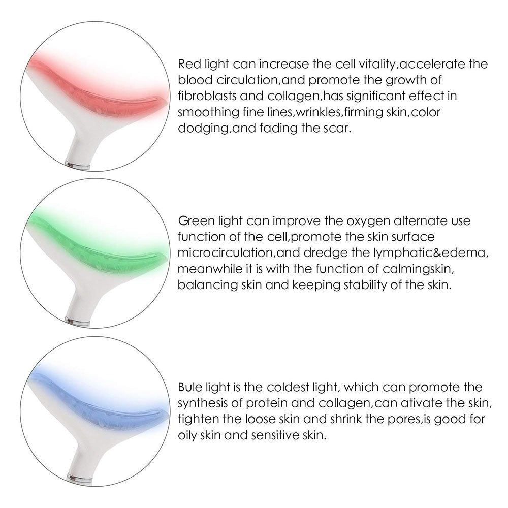 Face Massager Anti Wrinkles High Frequency Vibration Anti Aging Reduced Puffiness Facial Device