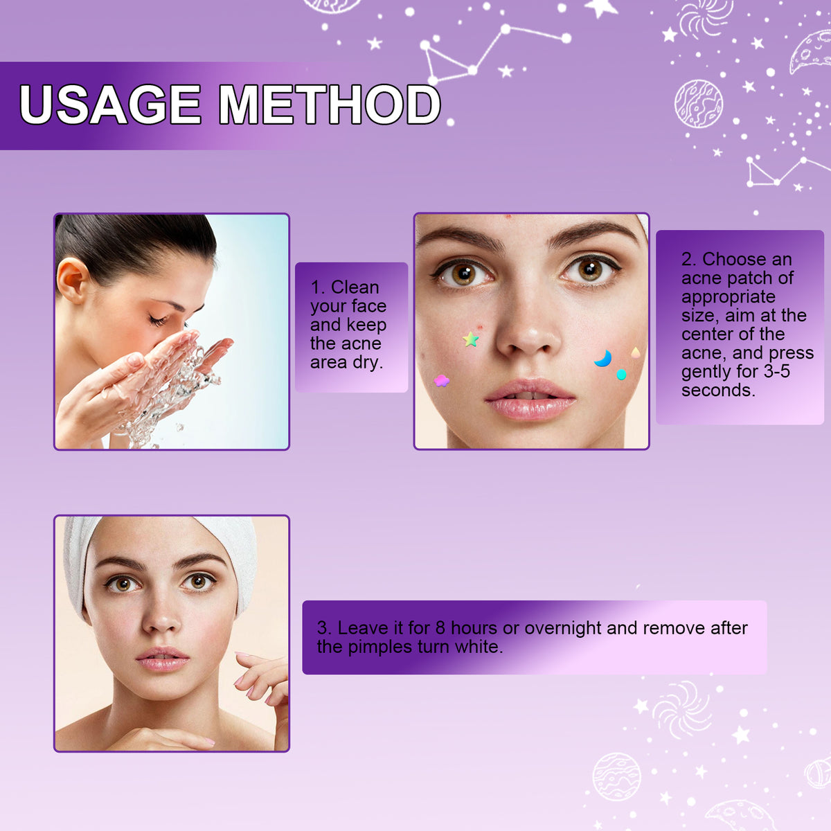 Acne Patches Lighten Facial Acne, Close Mouth Care And Balance Delicate Skin Pores Patch