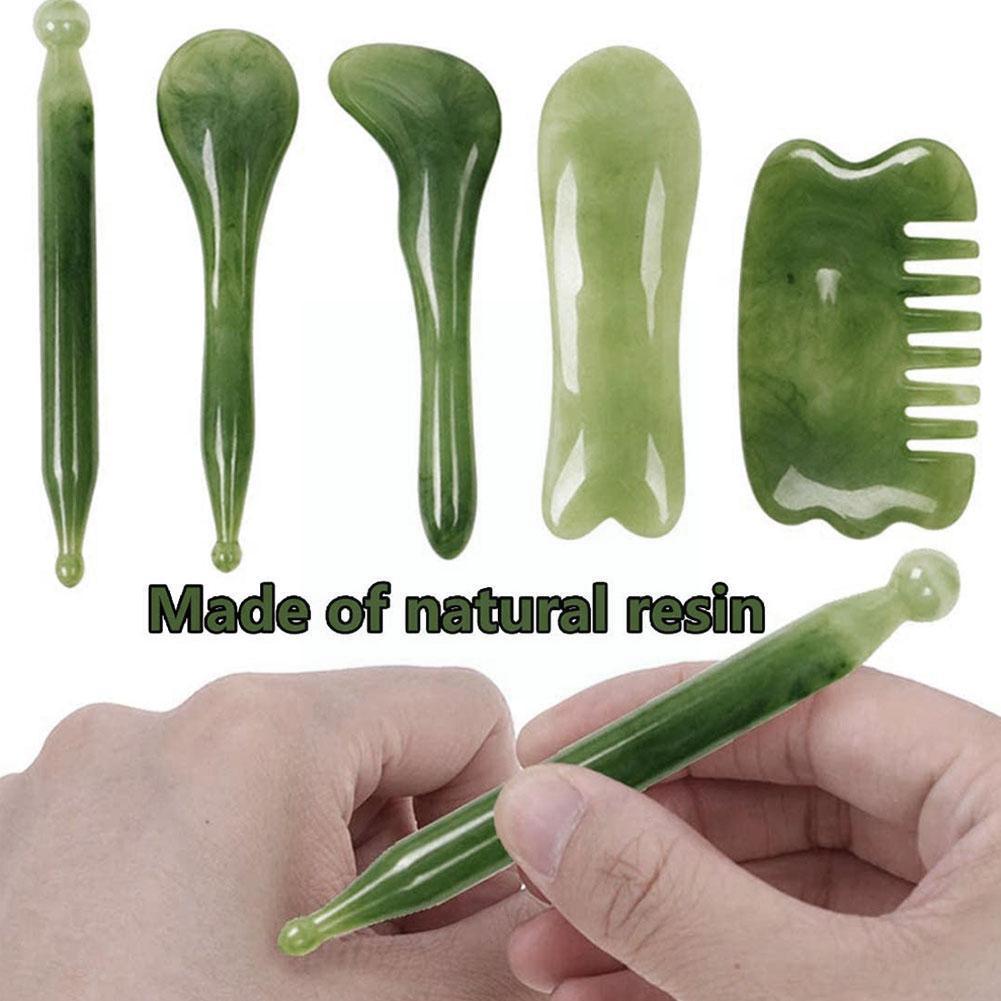 Jade Face Roller Gua Sha Massager Natural Real Stone Scraper Care Massage Tools Face Gouache Skin