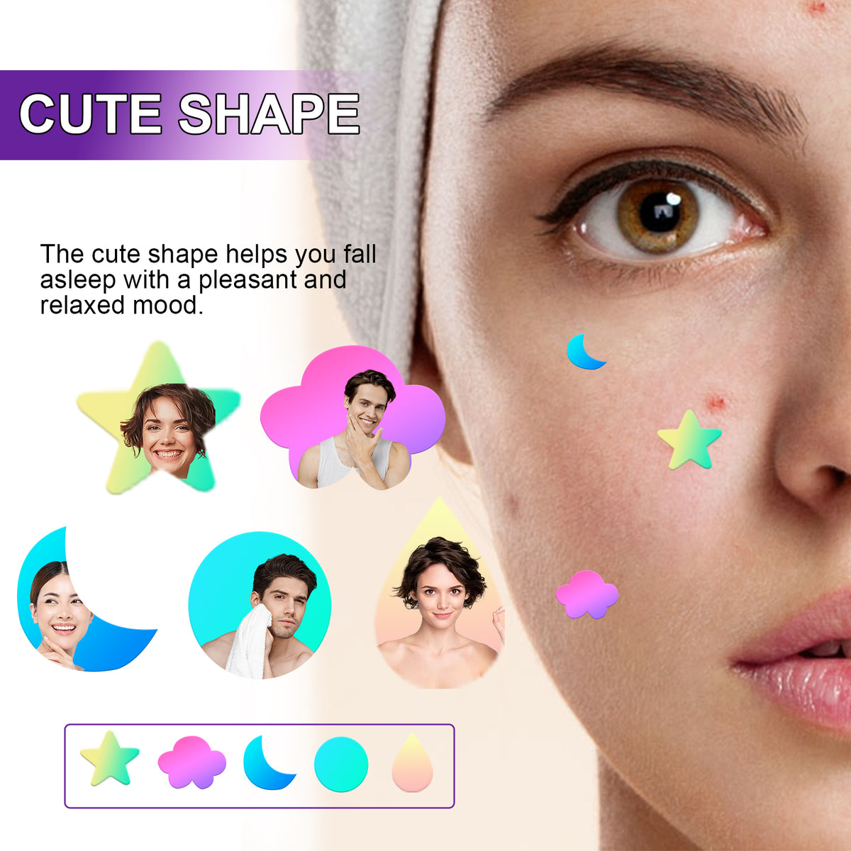 Acne Patches Lighten Facial Acne, Close Mouth Care And Balance Delicate Skin Pores Patch