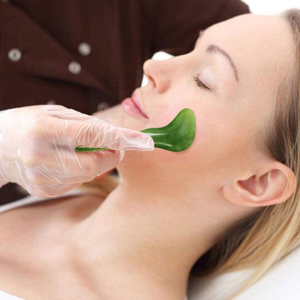 Jade Face Roller Gua Sha Massager Natural Real Stone Scraper Care Massage Tools Face Gouache Skin